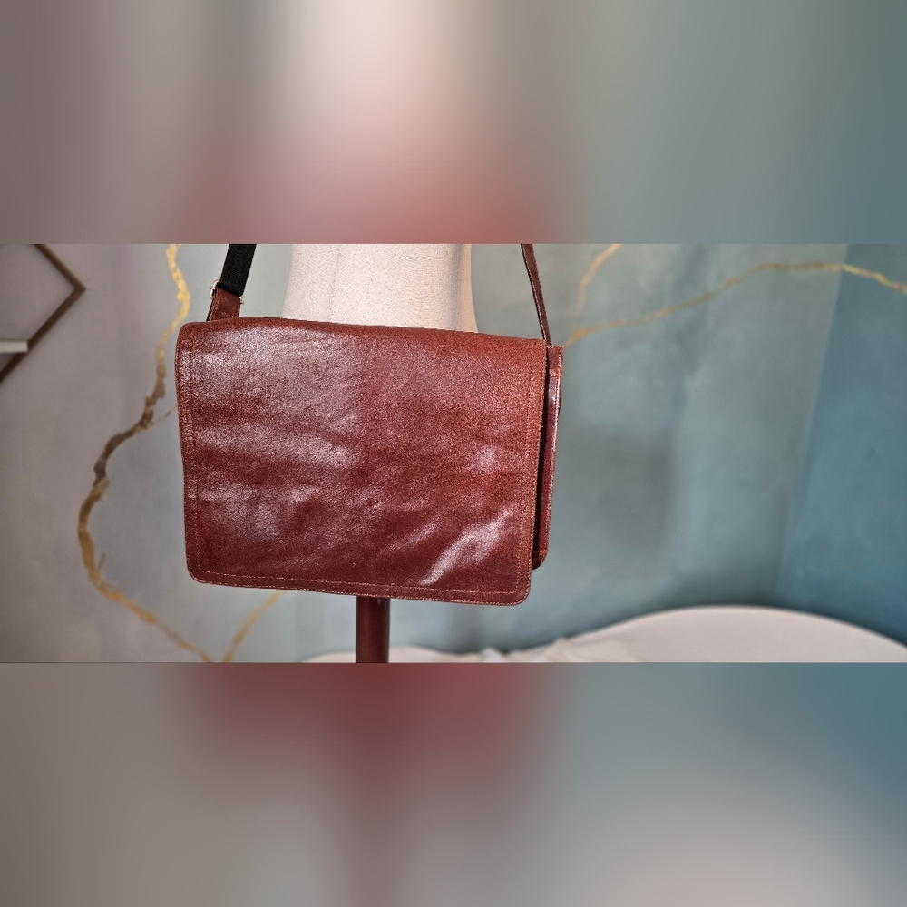 Vintage Wilson Leather Brown Leather Laptop Messenger Bag